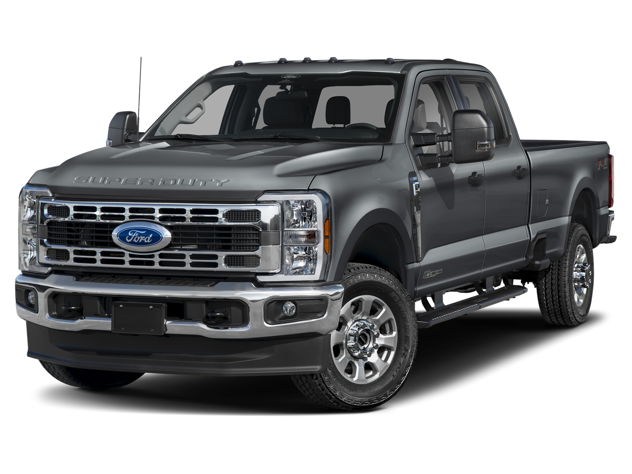 2023 Ford F-350 XLT in Carbonized Gray Metallic — front three-quarter view