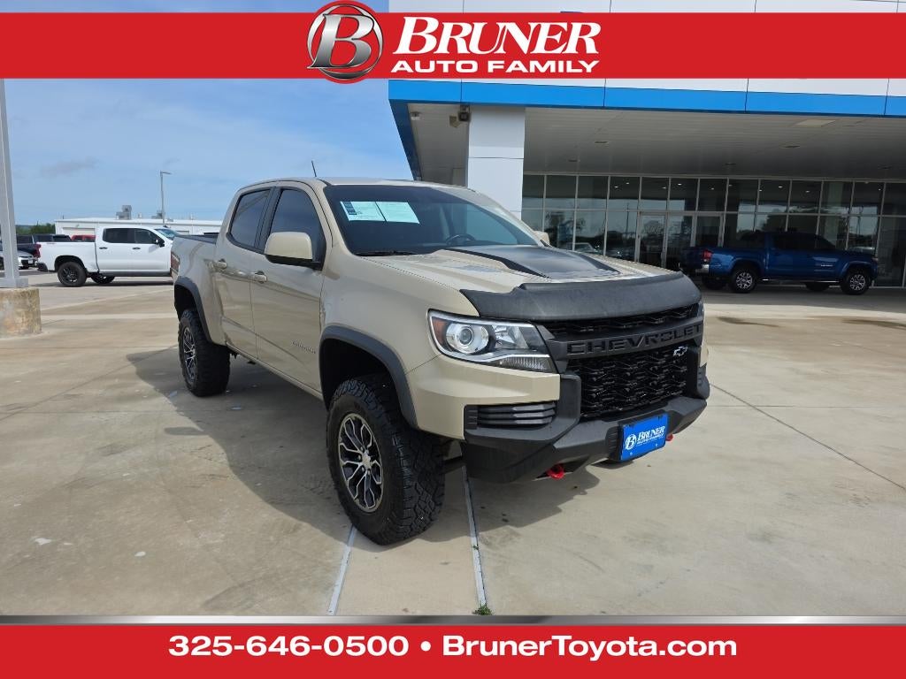 2022 Chevrolet Colorado 4WD ZR2 in Sand Dune Metallic — front three-quarter view