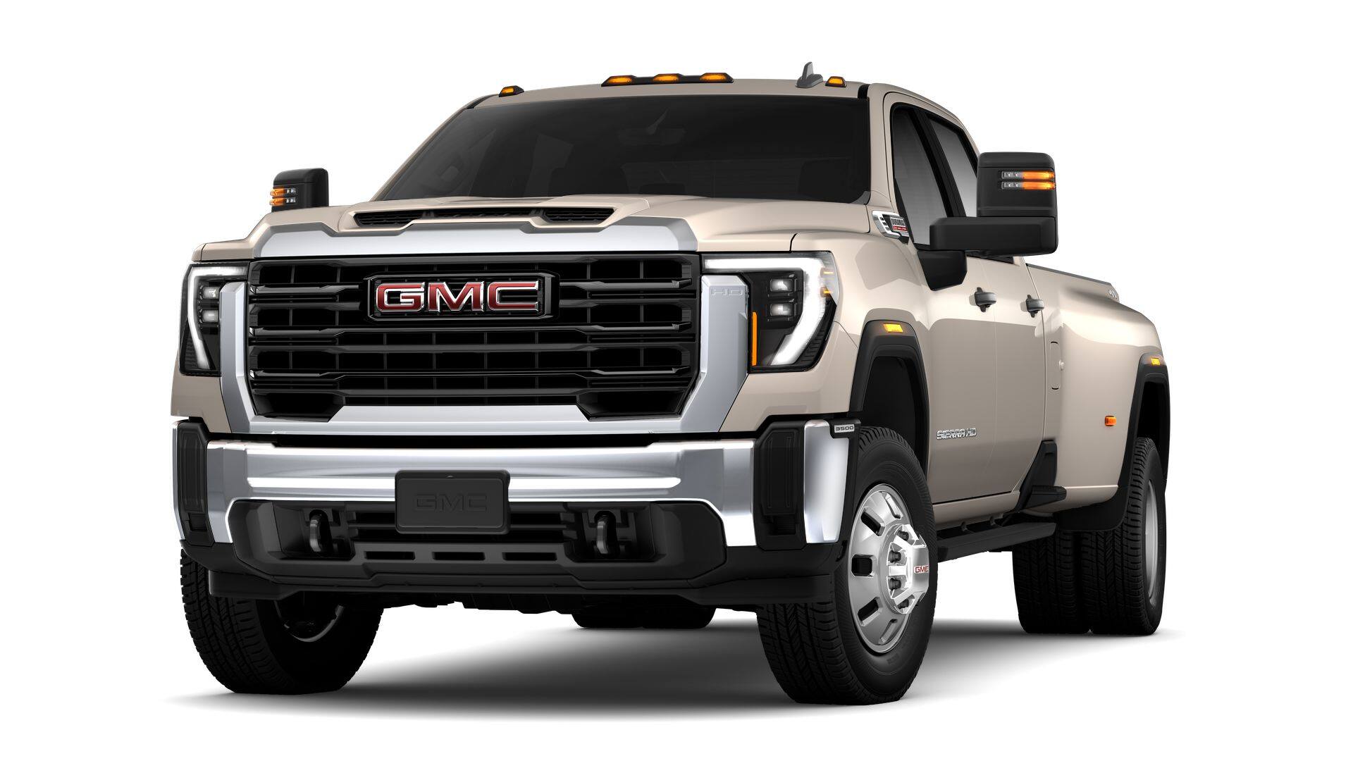 2026 GMC Sierra 3500 HD Pro DRW in Coastal Dune — front three-quarter view