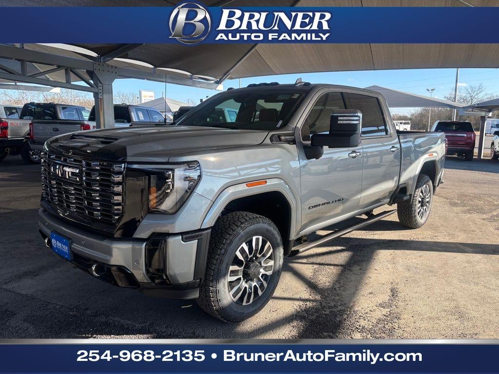 2026 GMC Sierra 2500 HD Denali Ultimate in Sterling Metallic — front three-quarter view