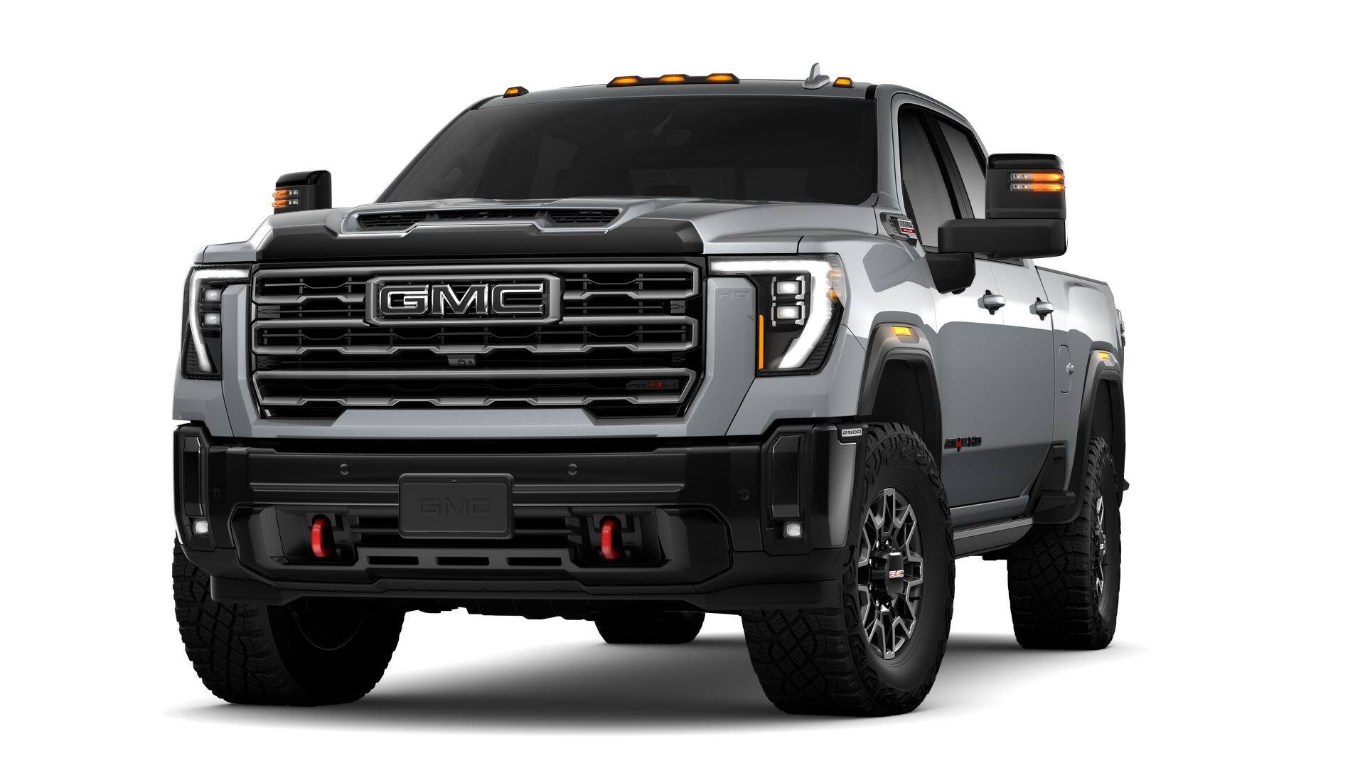 2026 GMC Sierra 2500 HD AT4X in Sterling Metallic — front three-quarter view