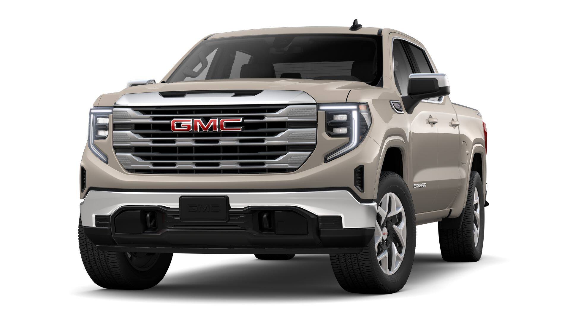 2026 GMC Sierra 1500 SLE in Coastal Dune — front three-quarter view