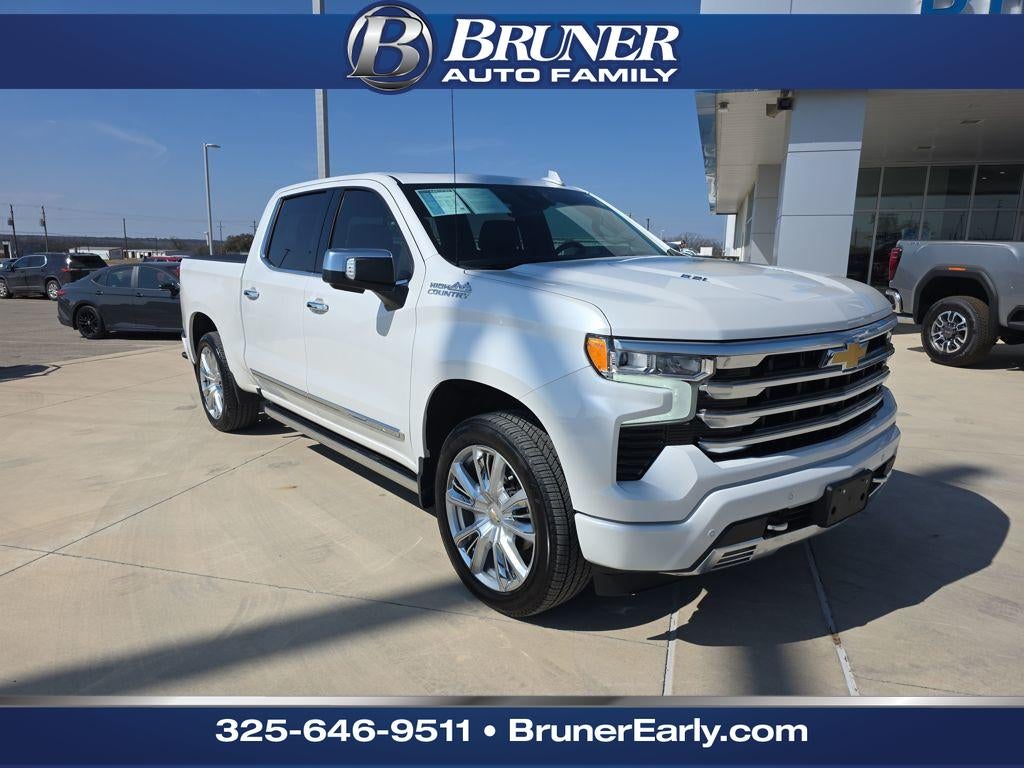 2024 Chevrolet Silverado 1500 High Country in Iridescent Pearl Tricoat — front three-quarter view