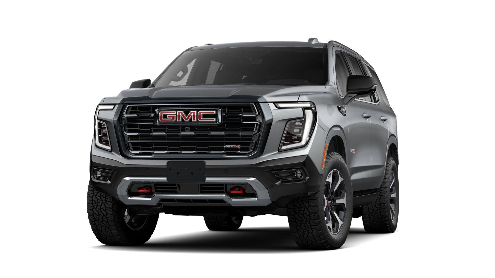 2026 GMC Yukon AT4 in Sterling Metallic — front three-quarter view