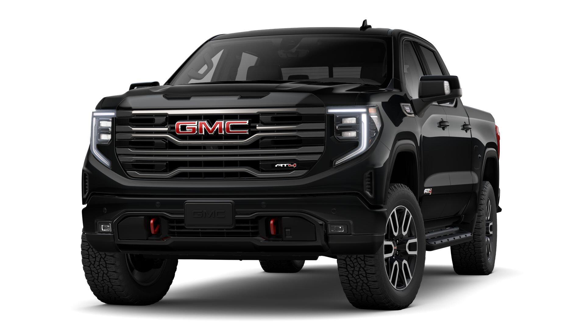 2026 GMC Sierra 1500 AT4 in Onyx Black — front three-quarter view